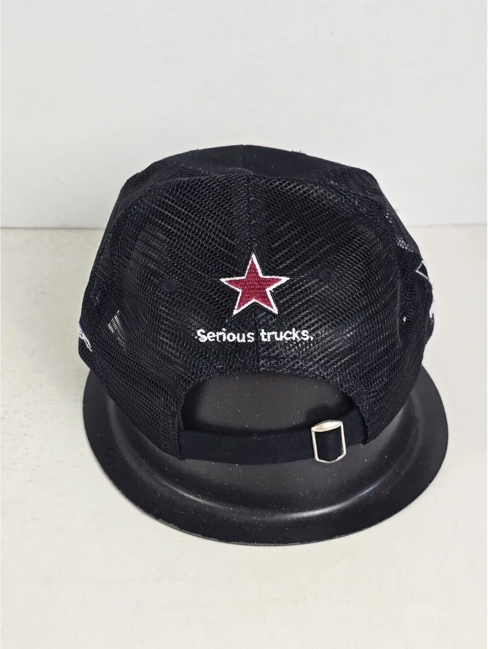 Western Star Trucks Mesh Hat Cap Strapback Black Adjustable Bluetec New
